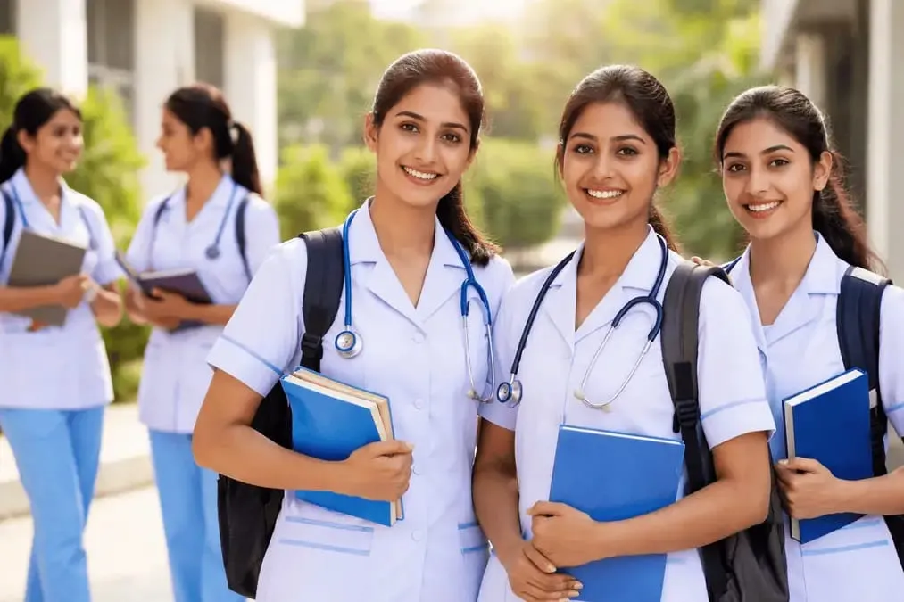 Nursing students in classroom lecture